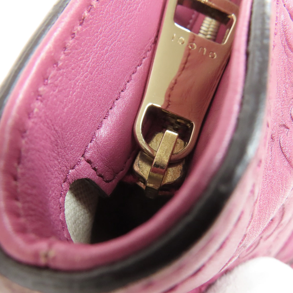 GUCCI Handbag 353119 leather pink GG Signature Shima