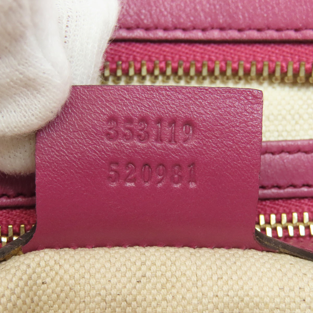 GUCCI Handbag 353119 leather pink GG Signature Shima