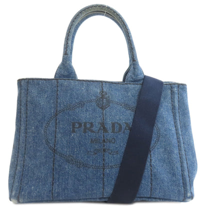 PRADA Handbag 1BG439 denim blue Canapa mini 2 WAY