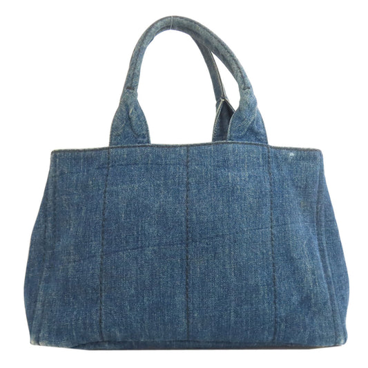 PRADA Tote Bag B1877B denim blue Canapa