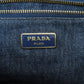PRADA Tote Bag B1877B denim blue Canapa