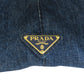 PRADA Tote Bag B1877B denim blue Canapa