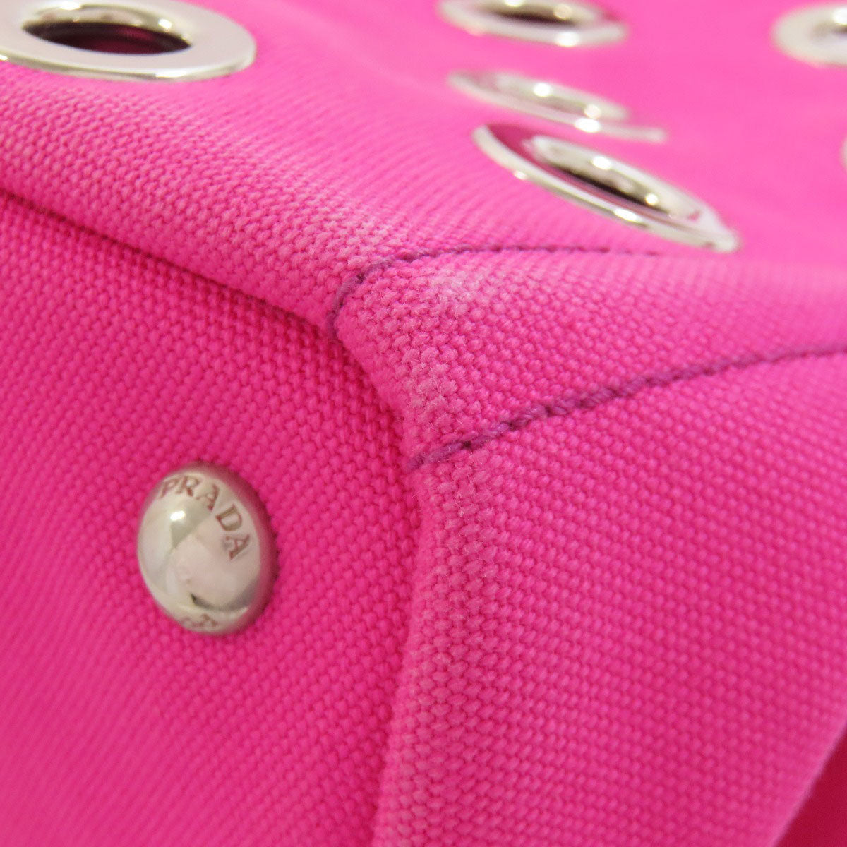 PRADA Handbag 1BG439 canvas pink Kanapamini Punching 2WAY
