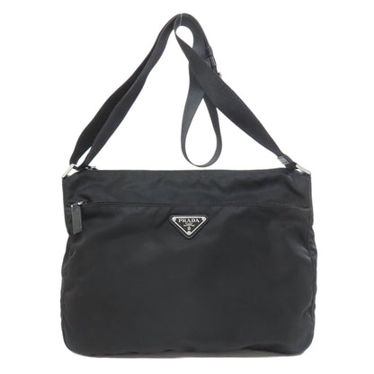PRADA Shoulder Bag Nylon black logoMetal