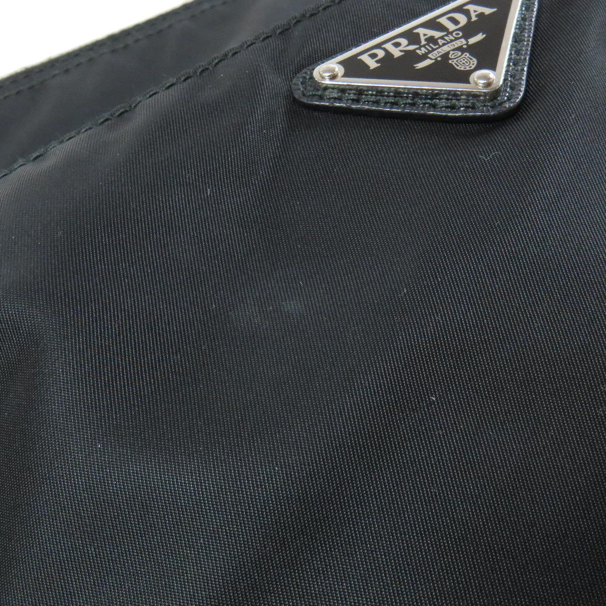 PRADA Shoulder Bag Nylon black logoMetal