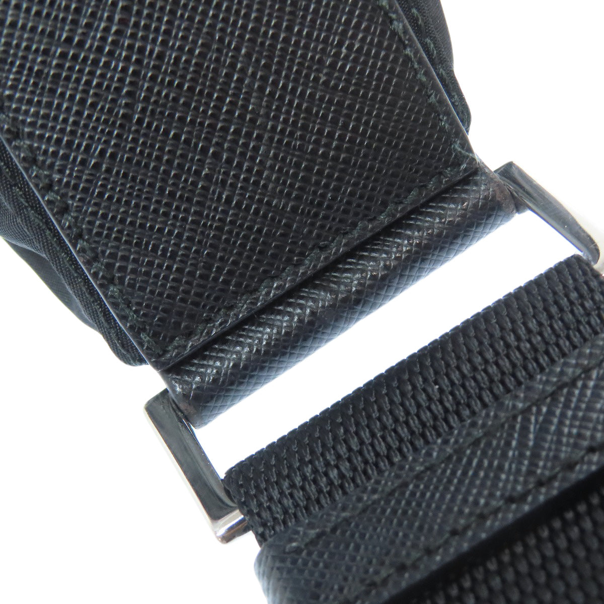 PRADA Shoulder Bag Nylon black logoMetal