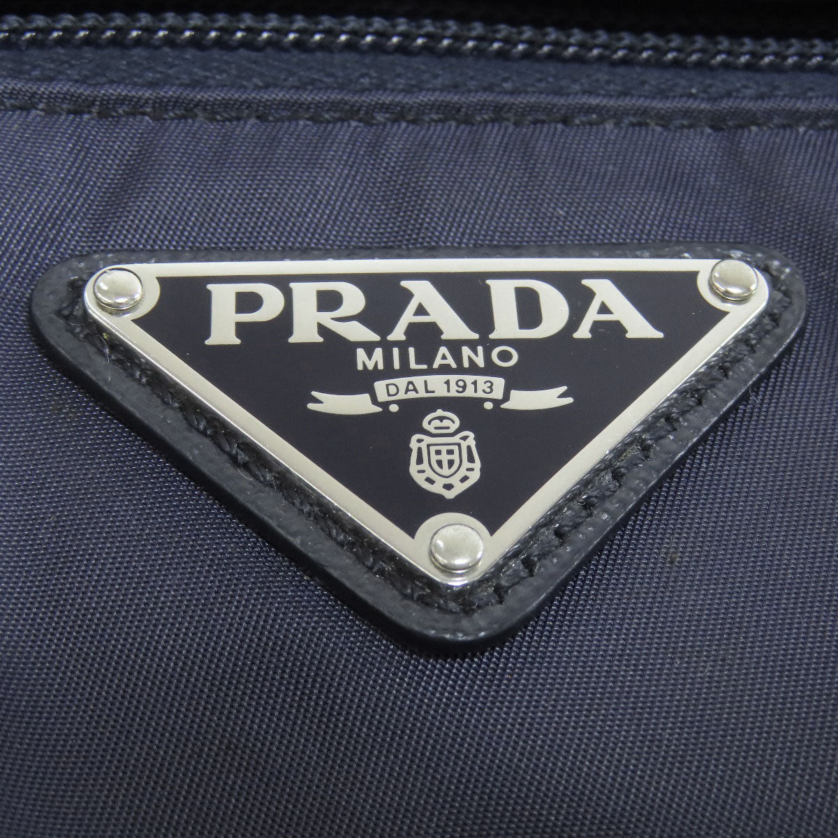 PRADA Sling bag Nylon Navy logoMetal