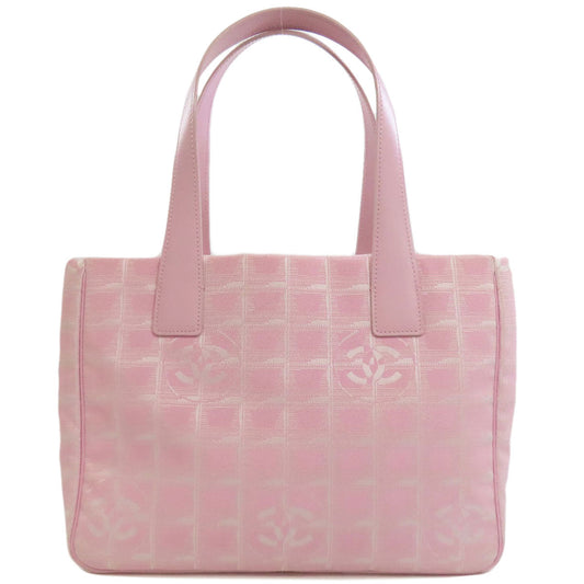 CHANEL Handbag Nylon jacquard pink New Travel Line PM