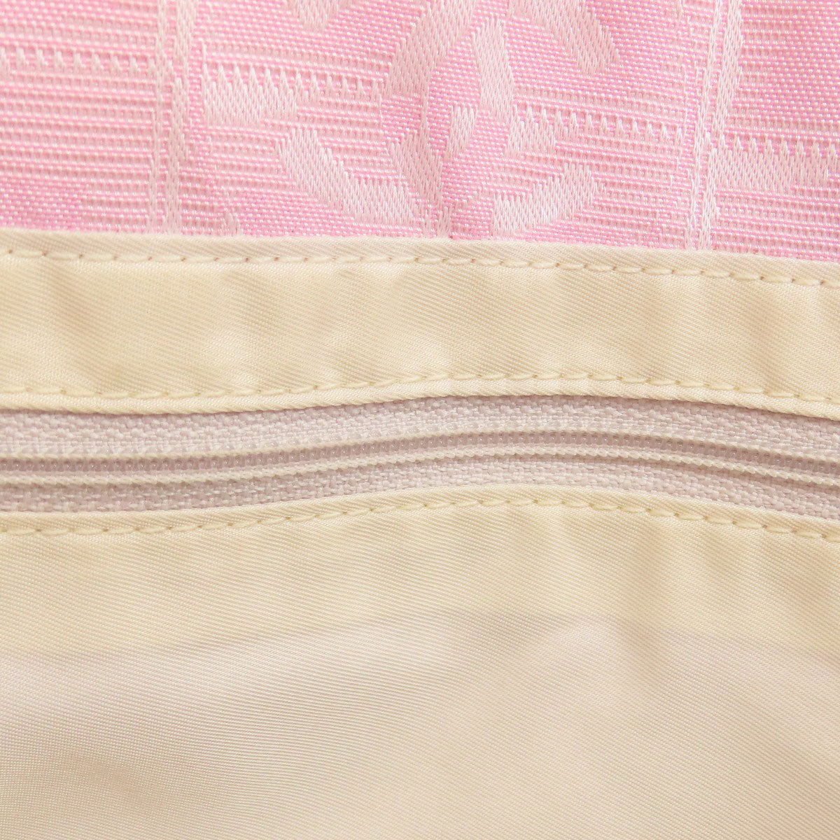 CHANEL Handbag Nylon jacquard pink New Travel Line PM