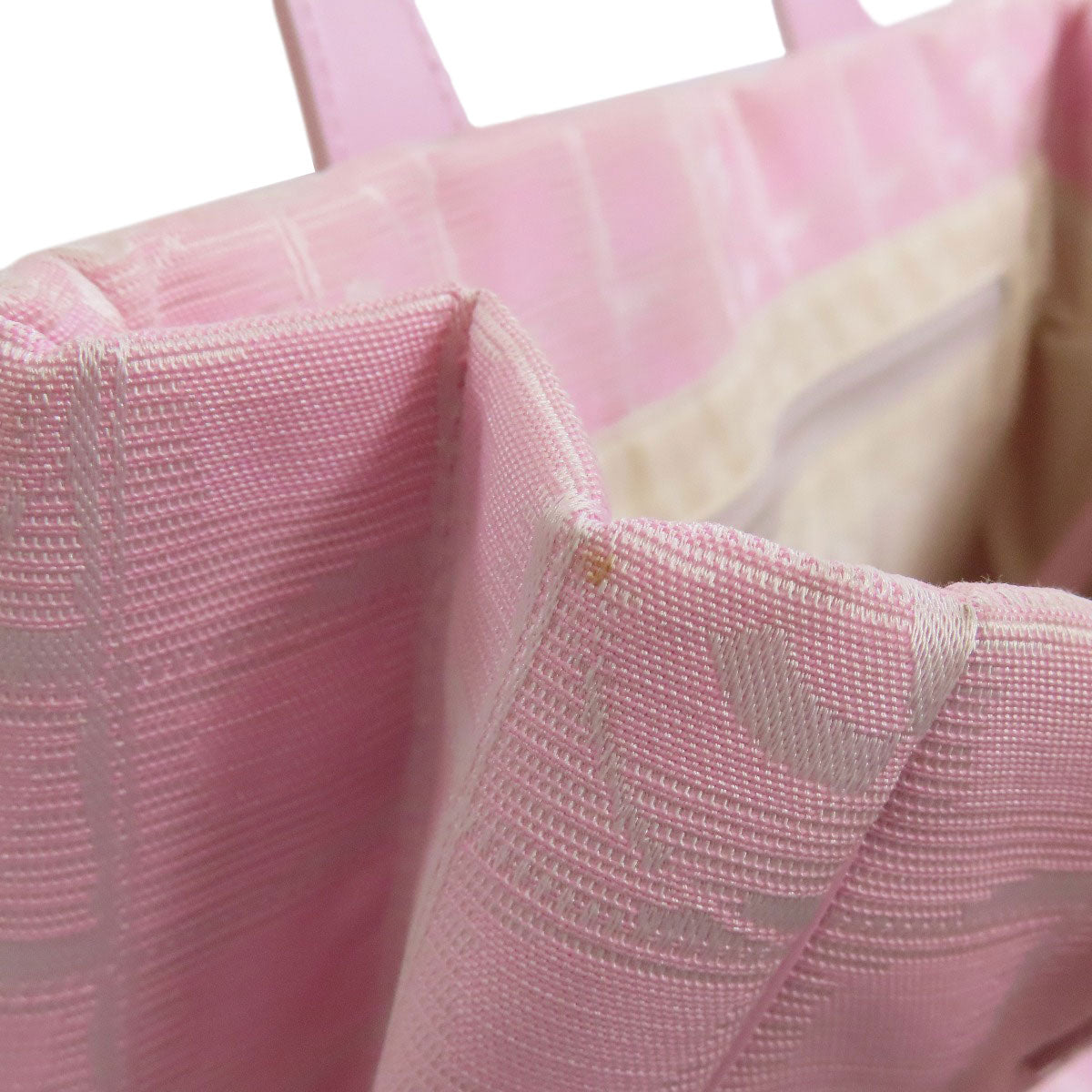CHANEL Handbag Nylon jacquard pink New Travel Line PM