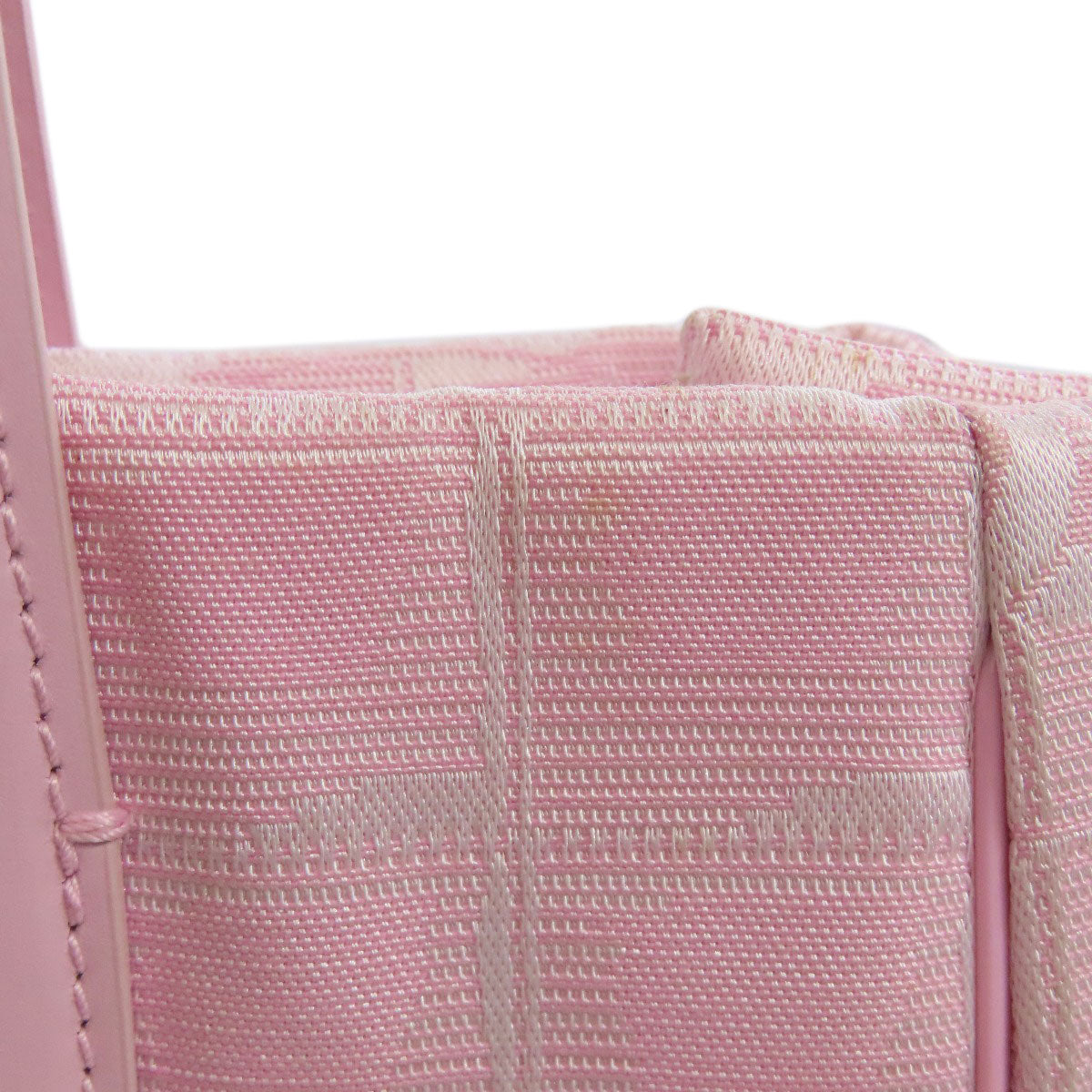 CHANEL Handbag Nylon jacquard pink New Travel Line PM