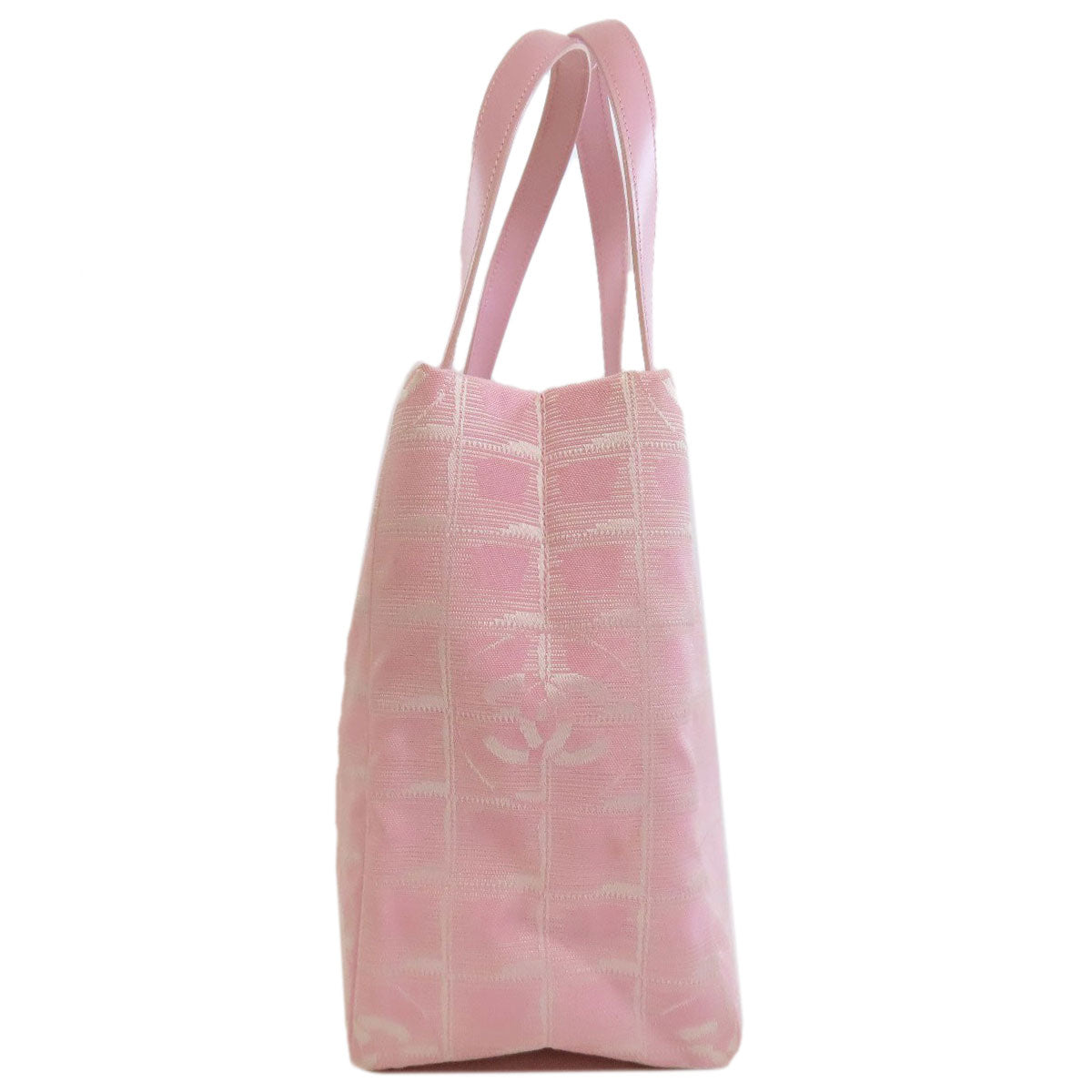 CHANEL Handbag Nylon jacquard pink New Travel Line PM