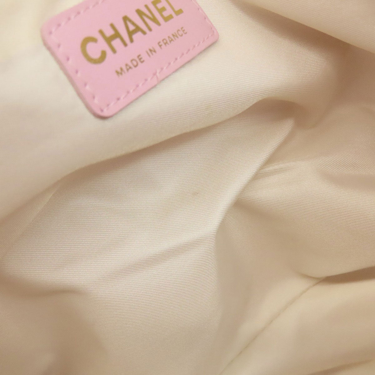 CHANEL Handbag Nylon jacquard pink New Travel Line PM