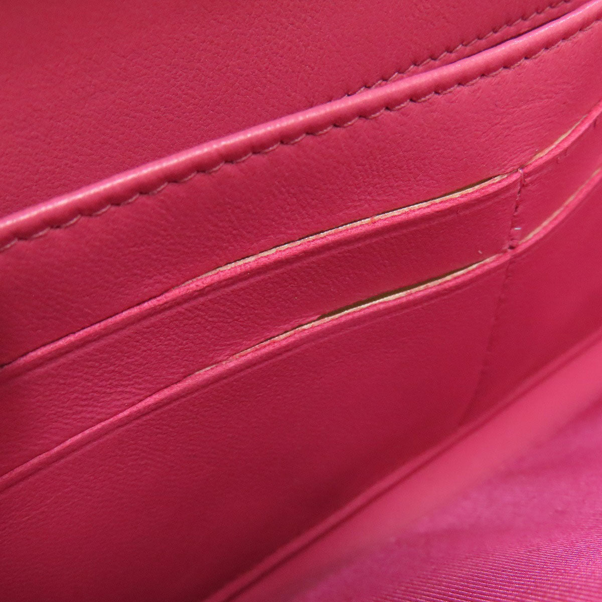 CHANEL Long Wallet Purse lambskin pink Matelasse COCO Mark Gold Metal