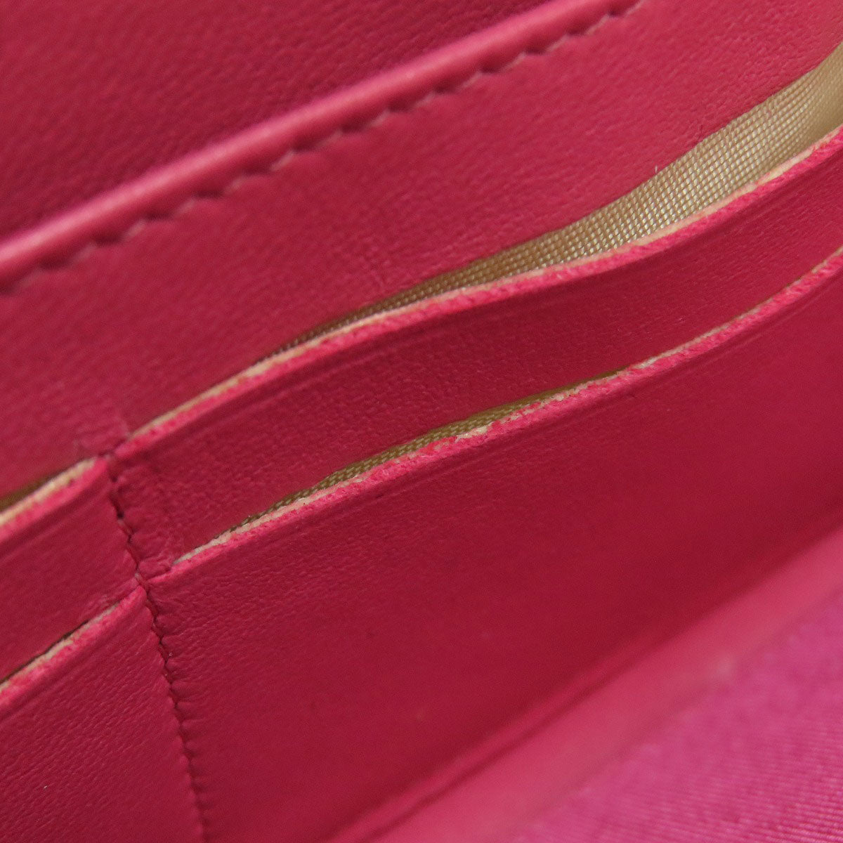 CHANEL Long Wallet Purse lambskin pink Matelasse COCO Mark Gold Metal