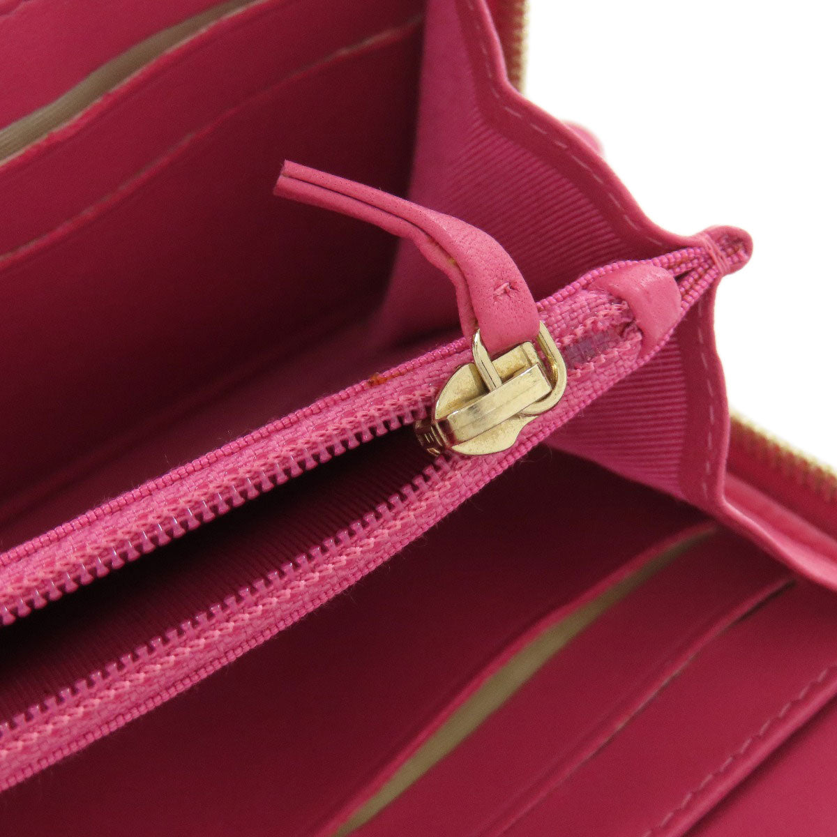 CHANEL Long Wallet Purse lambskin pink Matelasse COCO Mark Gold Metal