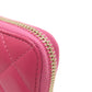 CHANEL Long Wallet Purse lambskin pink Matelasse COCO Mark Gold Metal