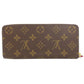 LOUIS VUITTON Long Wallet Purse M60742 Monogram canvas Brown Portefeuille Clemence
