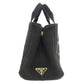PRADA Handbag canvas black Canapa mini 2 WAY