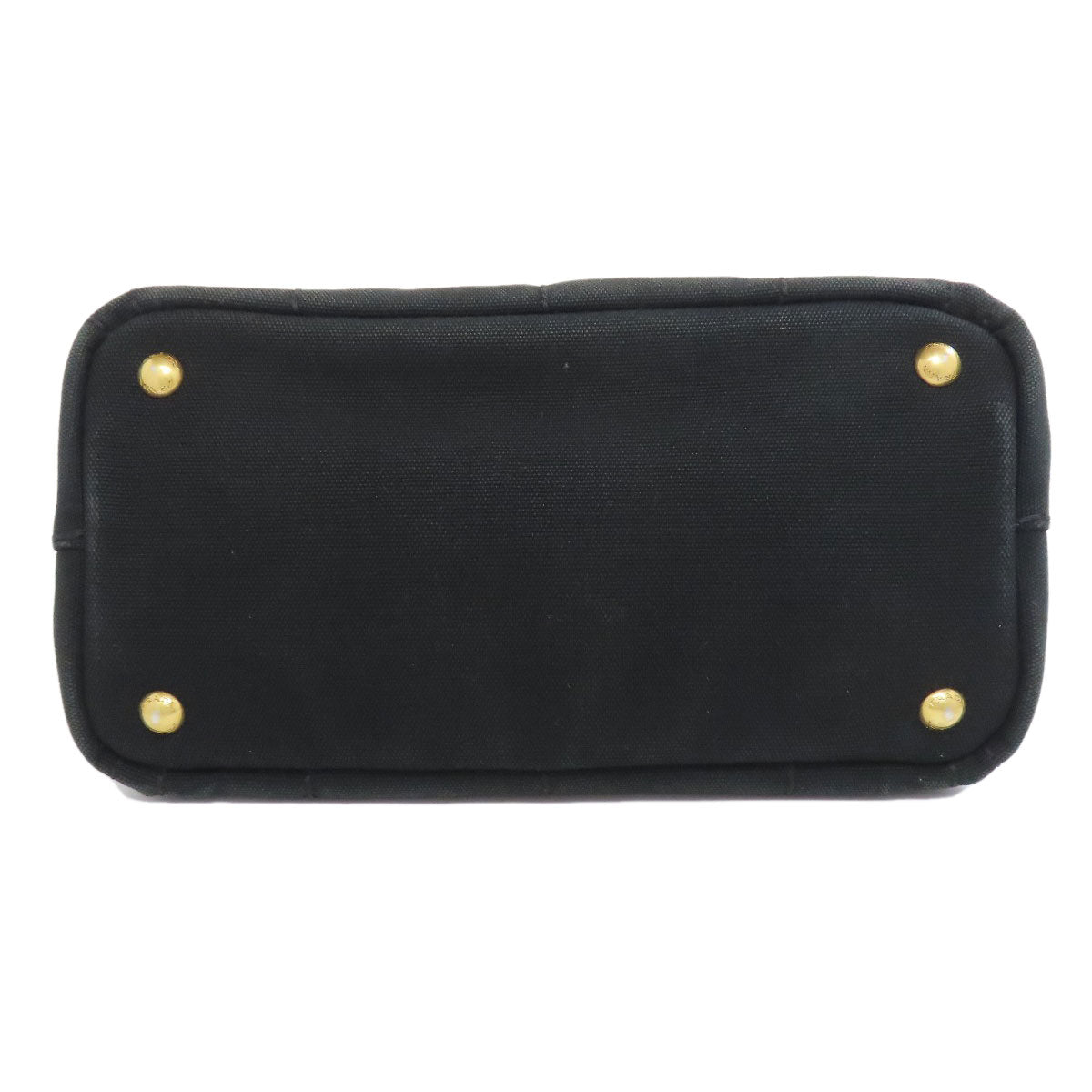 PRADA Handbag canvas black Canapa mini 2 WAY