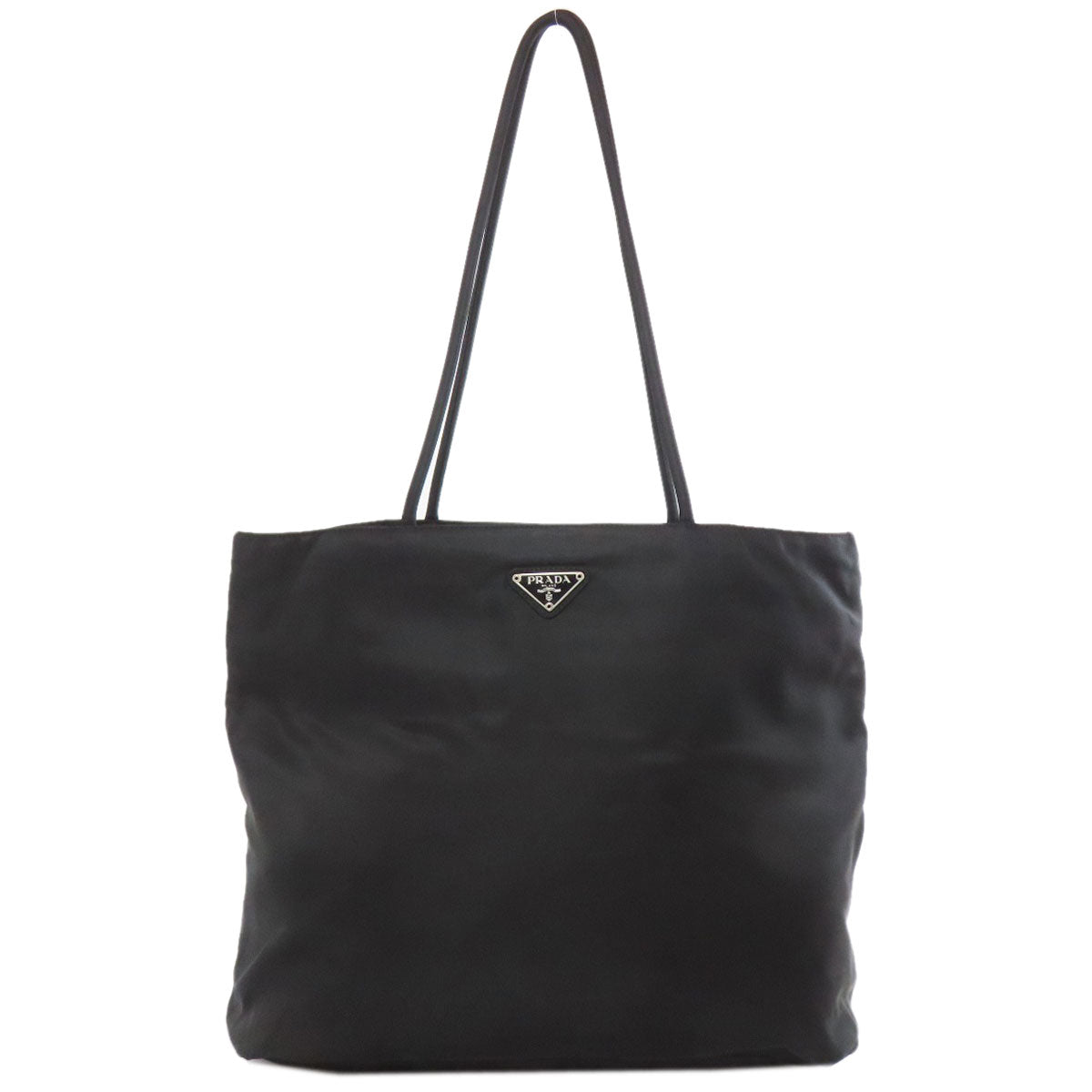PRADA Tote Bag Nylon black logoMetal