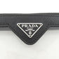 PRADA Accessory pouch Safiano black logoMetal