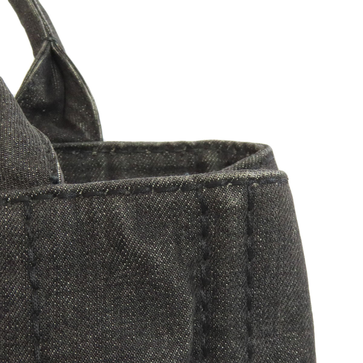 PRADA Tote Bag denim black Canapa mini 2 WAY