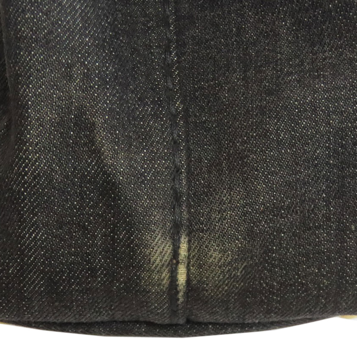 PRADA Tote Bag denim black Canapa mini 2 WAY