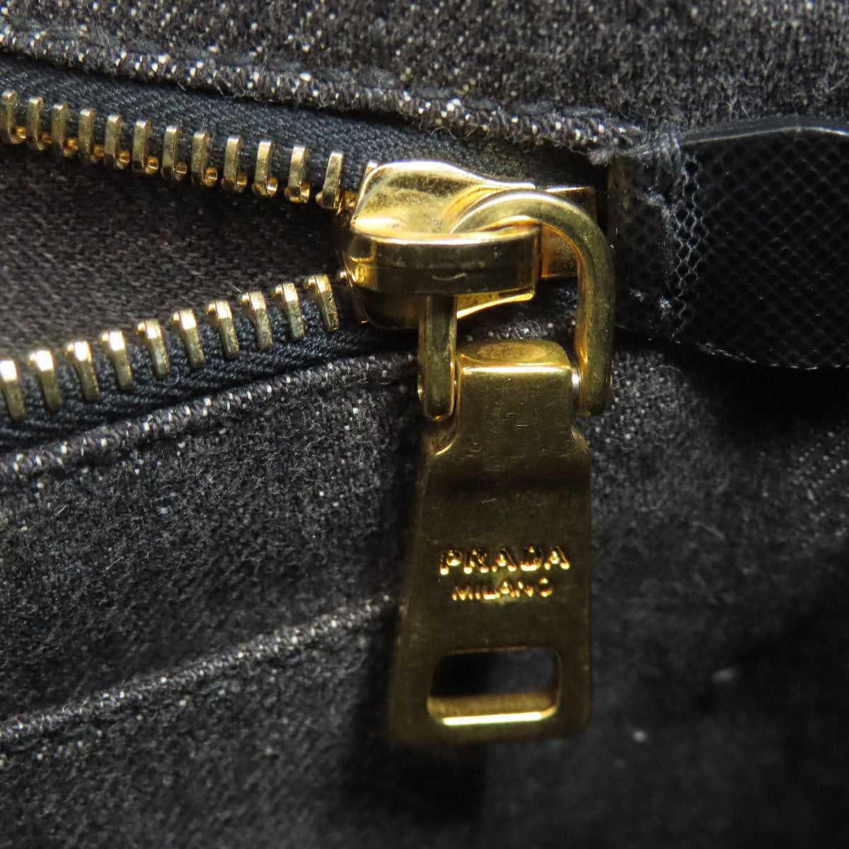 PRADA Tote Bag denim black Canapa mini 2 WAY