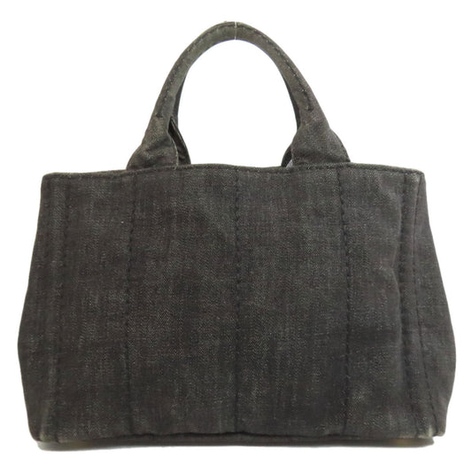 PRADA Tote Bag denim black Canapa mini 2 WAY