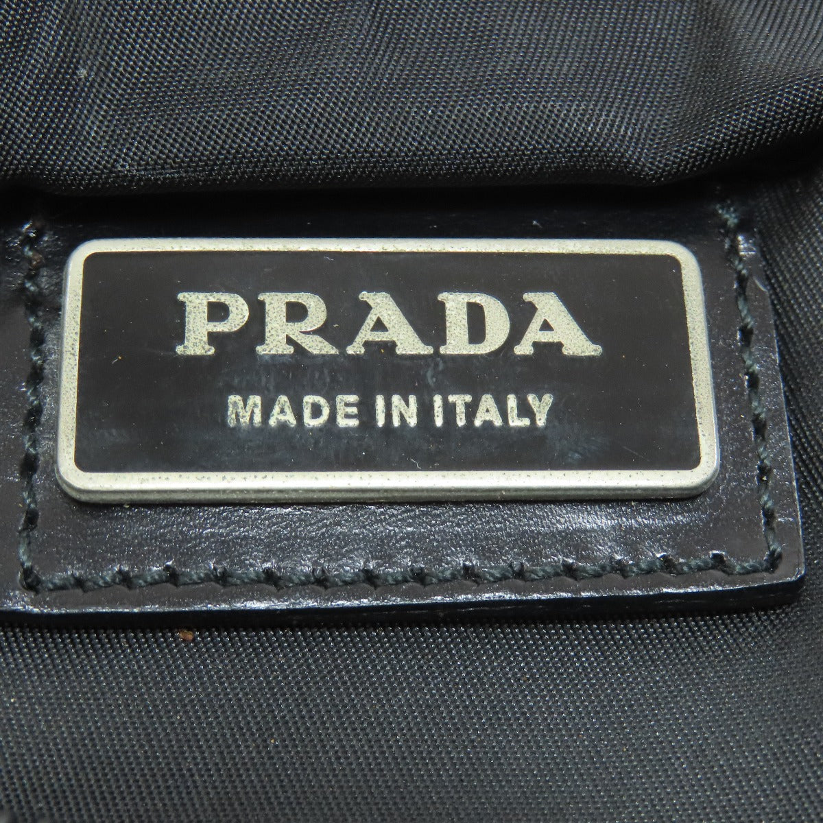 PRADA Shoulder Bag Nylon black logoMetal