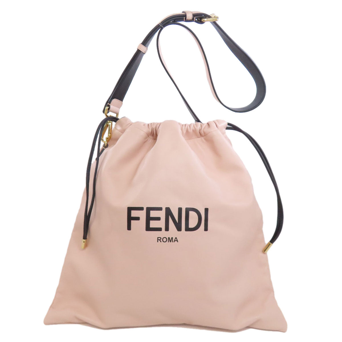 FENDI Shoulder Bag Calfskin pink Pack Slim Clutch