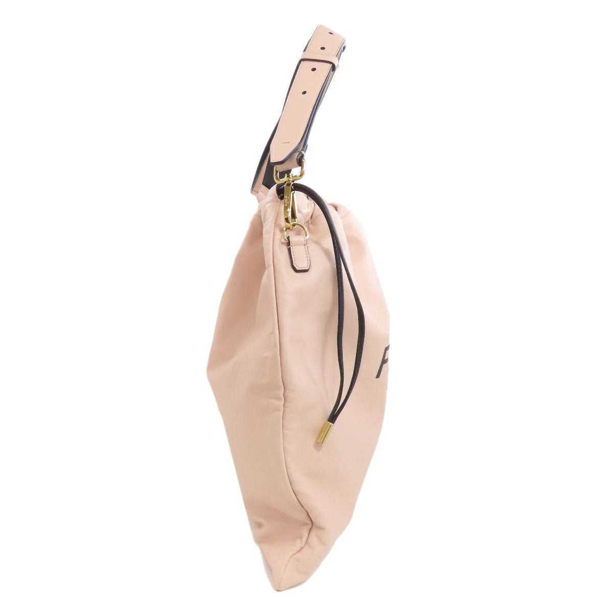 FENDI Shoulder Bag Calfskin pink Pack Slim Clutch
