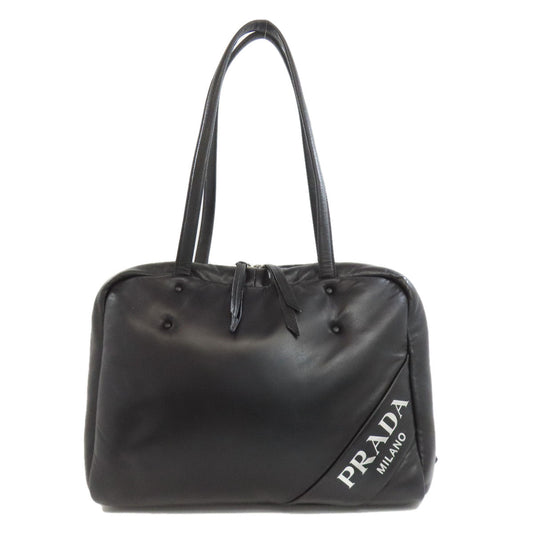PRADA Tote Bag Calfskin black logo