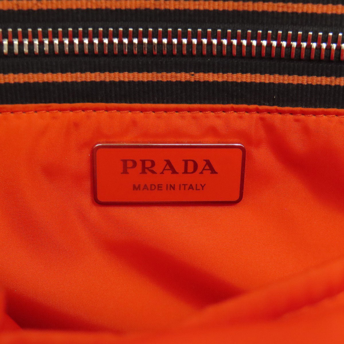 PRADA Tote Bag Calfskin black logo