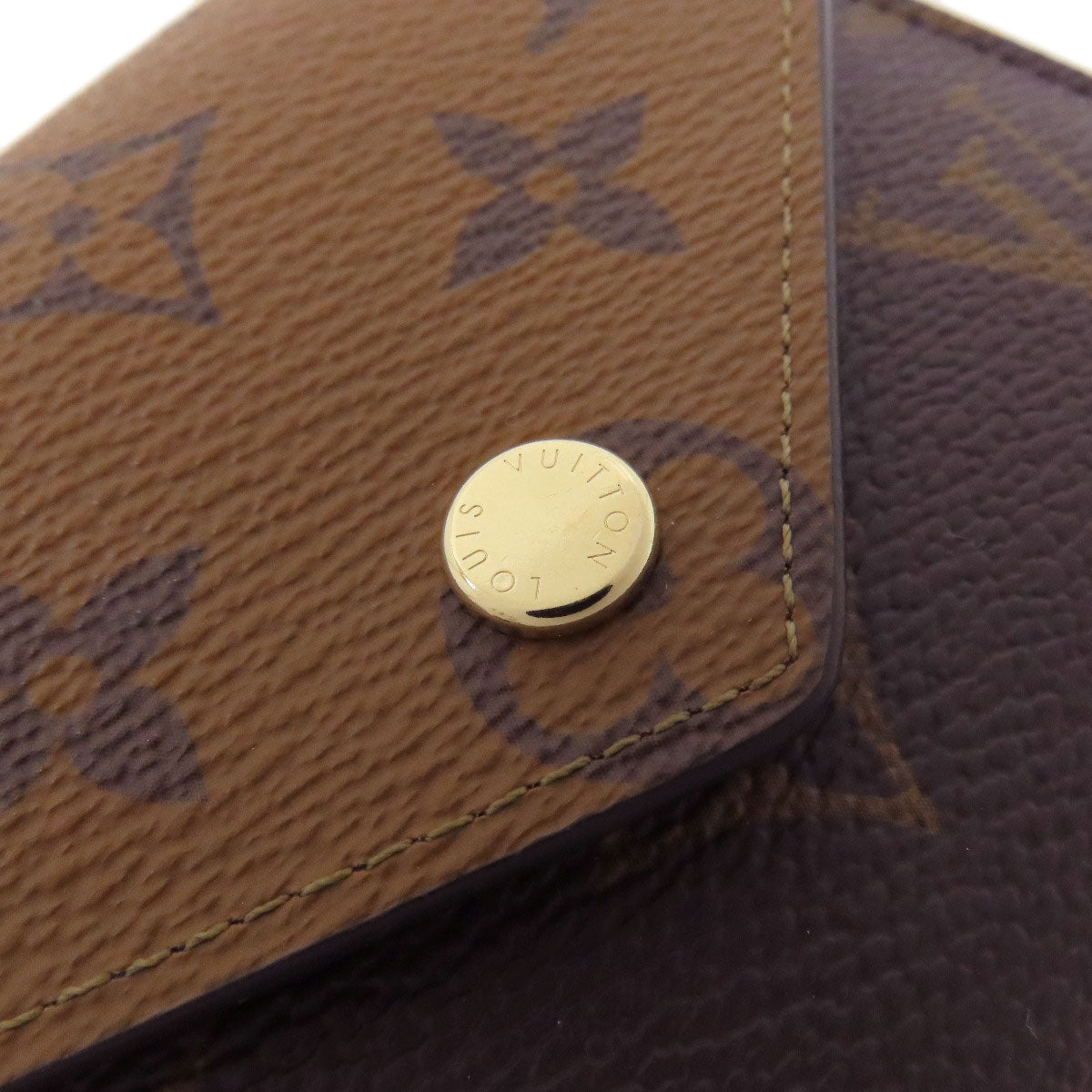 LOUIS VUITTON Bifold Wallet Monogram reverse Brown Portefeuille Victorine