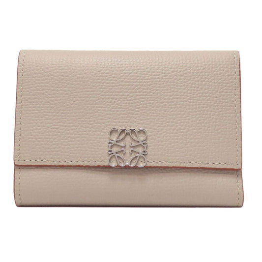 LOEWE Bifold Wallet Calfskin gray anagram