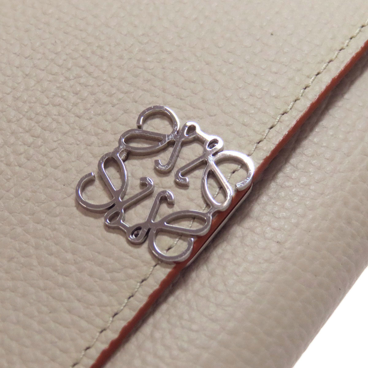 LOEWE Bifold Wallet Calfskin gray anagram