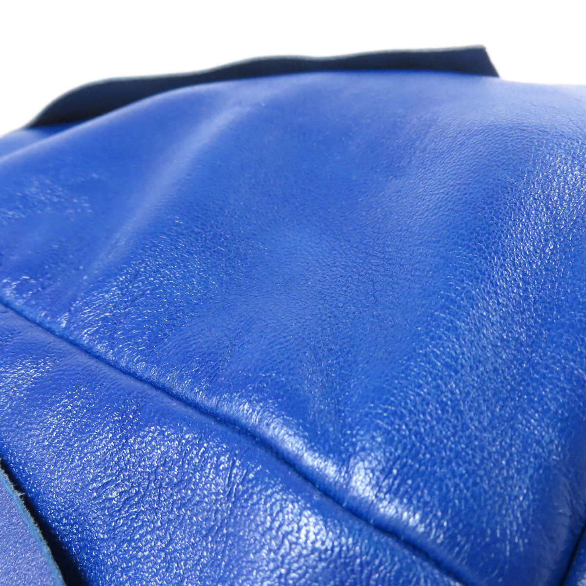 PRADA Tote Bag Calfskin blue 2WAY