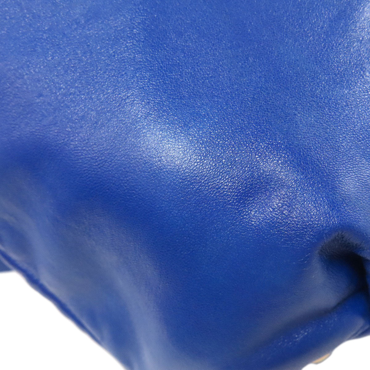 PRADA Tote Bag Calfskin blue 2WAY