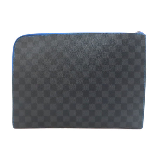 LOUIS VUITTON Clutch bag Damier canvas black Pochette Jour GMNM