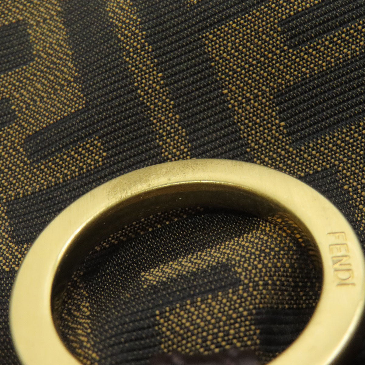 FENDI Shoulder Bag canvas Brown one belt Zucca Pattern