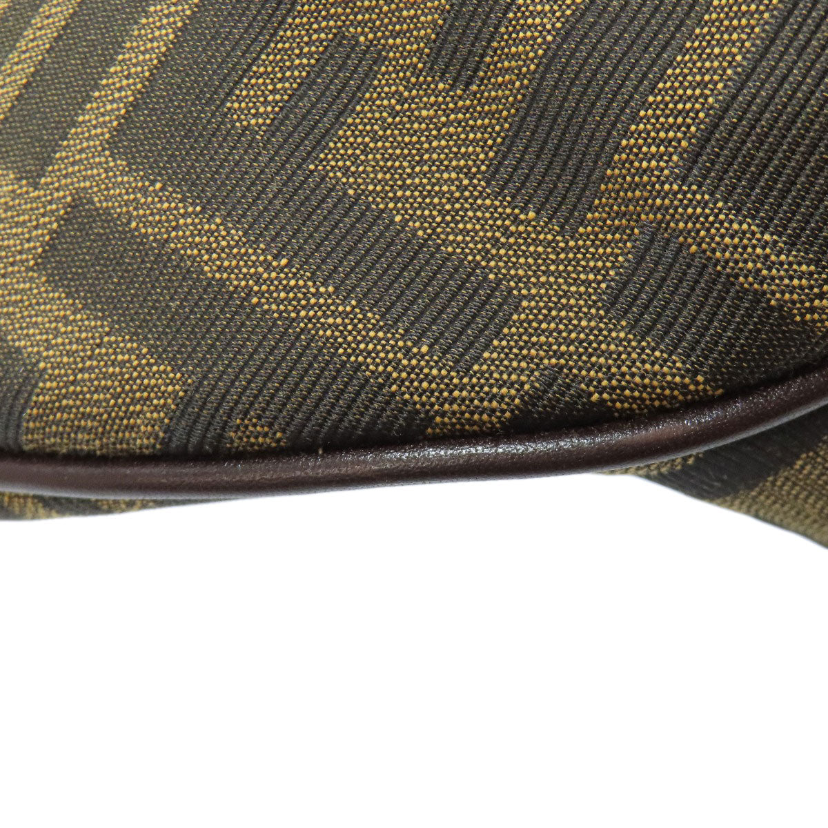 FENDI Shoulder Bag canvas Brown one belt Zucca Pattern
