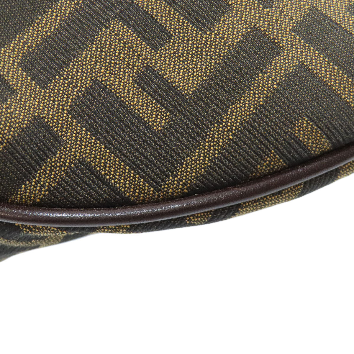 FENDI Shoulder Bag canvas Brown one belt Zucca Pattern