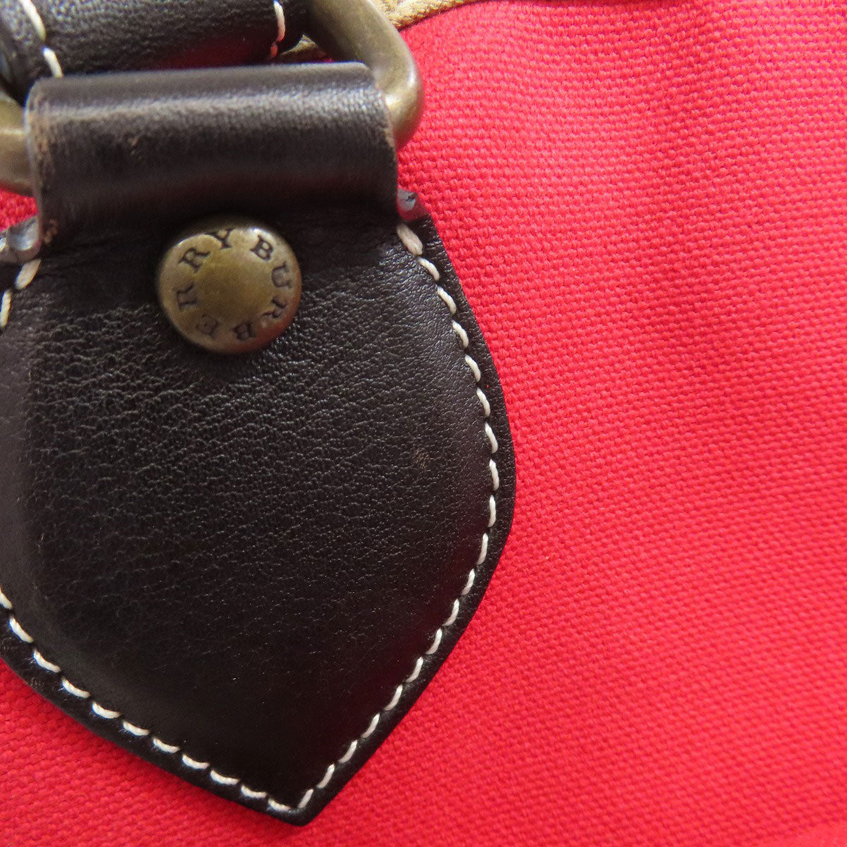 BURBERRY Handbag canvas Red Nova Check