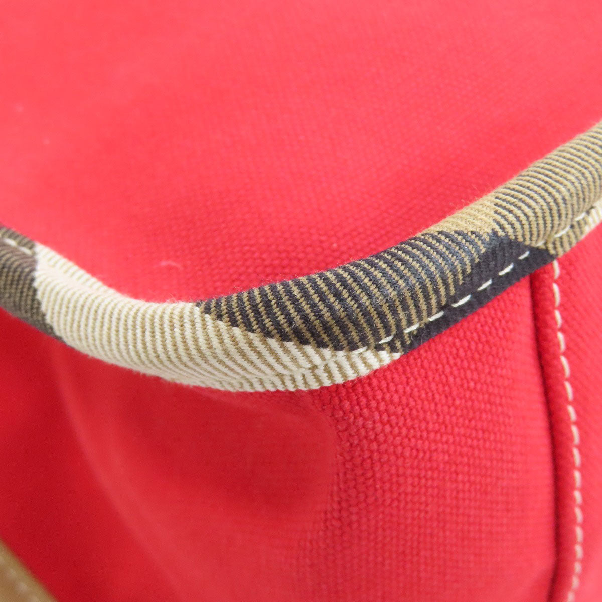 BURBERRY Handbag canvas Red Nova Check