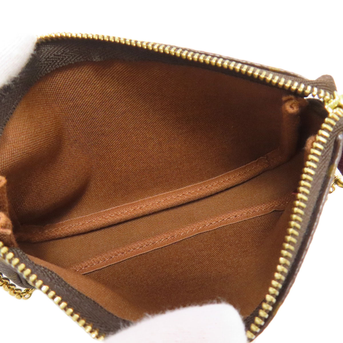 LOUIS VUITTON Accessory pouch M63798 Monogram canvas Brown Mini Pochette Accessoires Label Collection