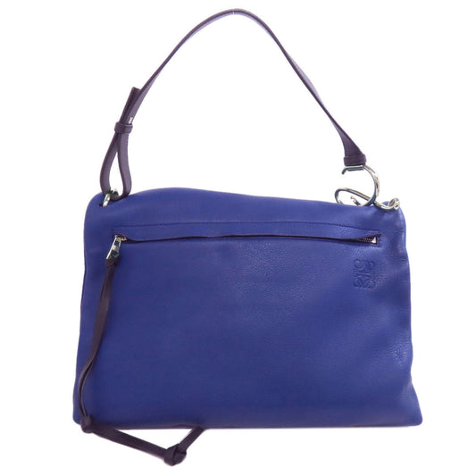 LOEWE Shoulder Bag Calfskin blue one belt