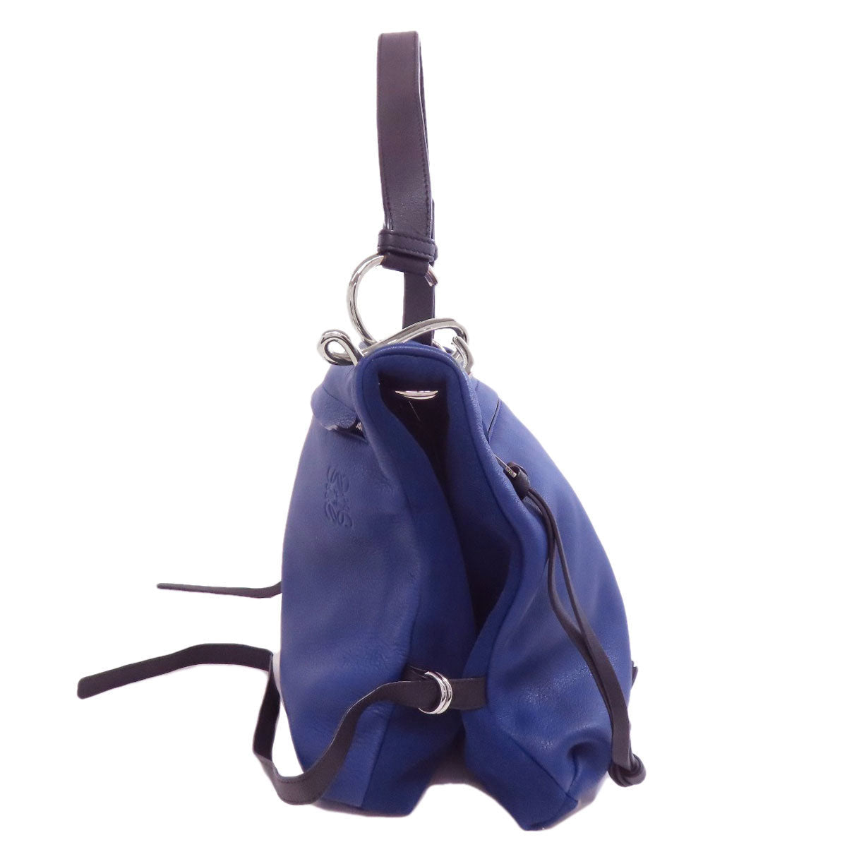 LOEWE Shoulder Bag Calfskin blue one belt