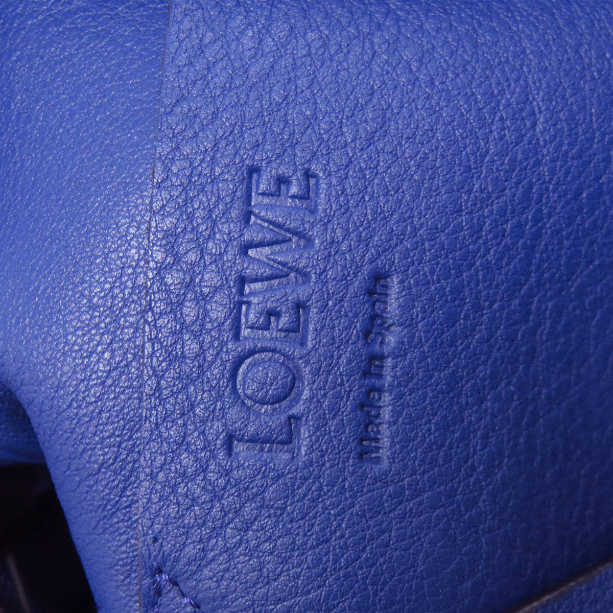 LOEWE Shoulder Bag Calfskin blue one belt